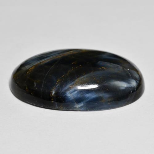 19.36캐럿 천연 멀티컬러 피터사이트, 타원형 컷, 25.7×15.7 mm, 불투명체