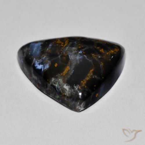 8.33캐럿 천연 멀티컬러 피터사이트, 트릴리언, 16.6×15.2 mm, 불투명체