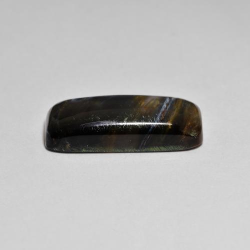 5.68캐럿 천연 멀티컬러 피터사이트, 쿠션 컷, 11.5×7.3 mm, 불투명체