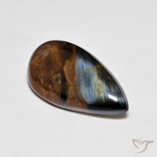 5.13ct 자연스러운 다색 피터사이트, 배 모양, 불투명체