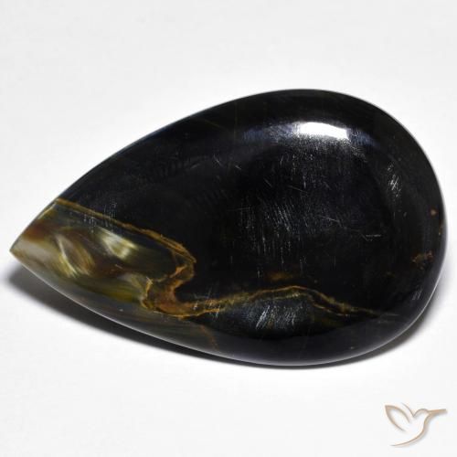 27.85ct 자연스러운 다색 피터사이트, 배 모양, 불투명체