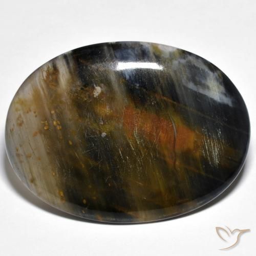 34.77ct 자연스러운 다색 피터사이트, 타원형, 투명한