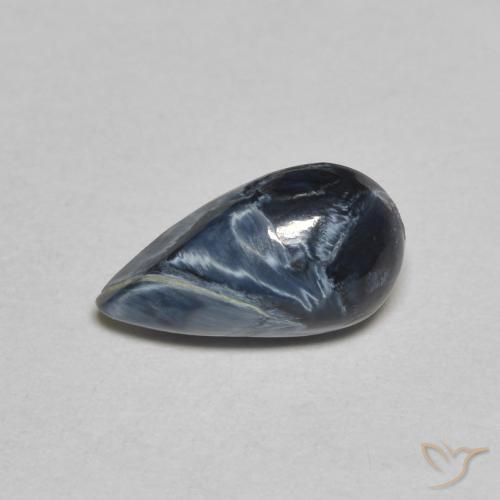 0.95ct 자연스러운 다색 피터사이트, 배 모양, 불투명체