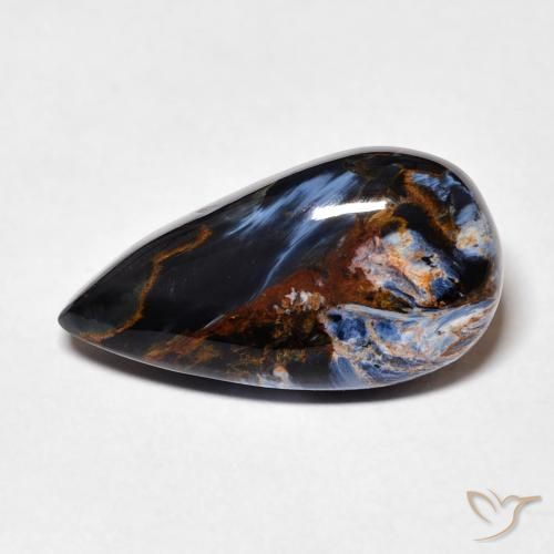 7.28ct 자연스러운 다색 피터사이트, 배 모양, 불투명체