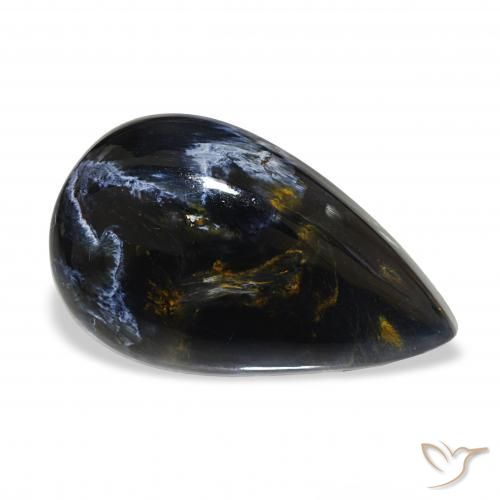 12.86캐럿 천연 다색 피터사이트, 배 모양, 불투명체