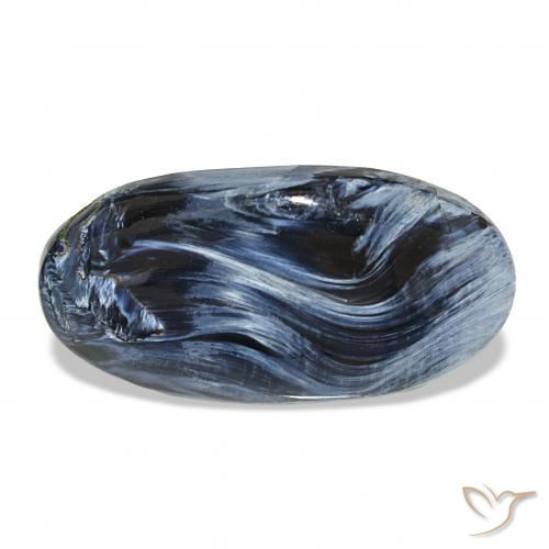 12.19캐럿 천연 다색 피터사이트, 타원형, 불투명체