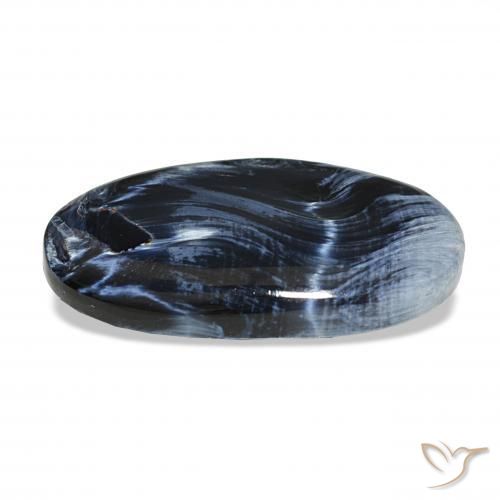 12.19캐럿 천연 다색 피터사이트, 타원형, 불투명체