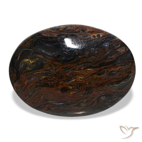 23.54캐럿 천연 멀티컬러 피터사이트, 타원형 컷, 29.8×22 mm, 불투명체