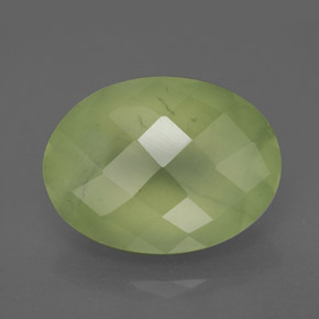 9.48캐럿 천연 그린 프레나이트, 투명한, 16.1×12 mm, 투명/반투명