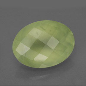 9.48캐럿 천연 그린 프레나이트, 투명한, 16.1×12 mm, 투명/반투명