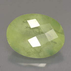 10.47캐럿 천연 그린 프레나이트, 투명한, 16×12.2 mm, 투명/반투명