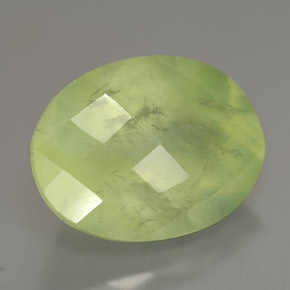 10.47캐럿 천연 그린 프레나이트, 투명한, 16×12.2 mm, 투명/반투명