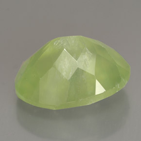 10.47캐럿 천연 그린 프레나이트, 투명한, 16×12.2 mm, 투명/반투명