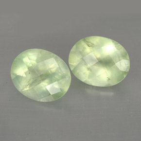캐럿 천연 그린 프레나이트 보석, 투명한, 9.9×8 mm, 투명/반투명
