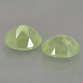 캐럿 천연 그린 프레나이트 보석, 투명한, 10×8.1 mm, 투명/반투명