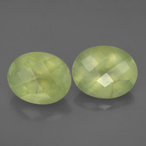 캐럿 천연 그린 프레나이트 보석, 투명한, 10×8.1 mm, 투명/반투명