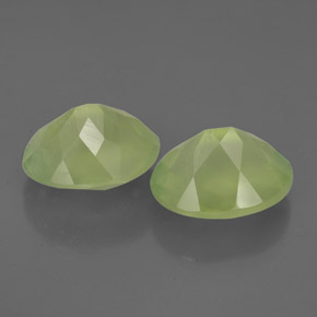 캐럿 천연 그린 프레나이트 보석, 투명한, 10×8.1 mm, 투명/반투명