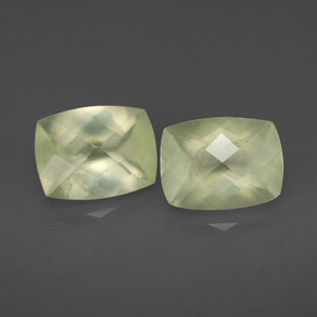 캐럿 천연 그린 프레나이트 보석, 투명한, 8.1×6.1 mm, 투명/반투명