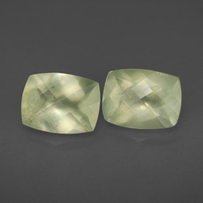 캐럿 천연 그린 프레나이트 보석, 투명한, 8.1×6.1 mm, 투명/반투명