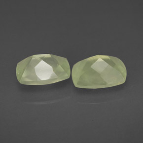 캐럿 천연 그린 프레나이트 보석, 투명한, 8.1×6.1 mm, 투명/반투명