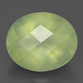 4.99캐럿 천연 그린 프레나이트, 투명한, 12.1×10 mm, 투명/반투명