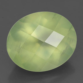 4.99캐럿 천연 그린 프레나이트, 투명한, 12.1×10 mm, 투명/반투명