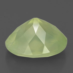 4.99캐럿 천연 그린 프레나이트, 투명한, 12.1×10 mm, 투명/반투명