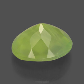 4.91캐럿 천연 그린 프레나이트, 투명한, 12.2×10.1 mm, 투명/반투명