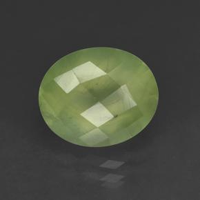 4.92캐럿 천연 그린 프레나이트, 타원형 컷, 12×10 mm, 투명한