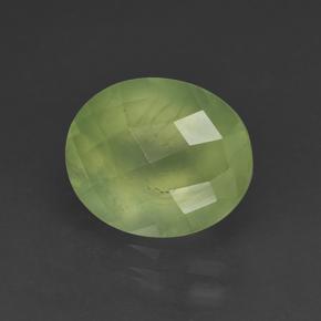4.92캐럿 천연 그린 프레나이트, 타원형 컷, 12×10 mm, 투명한