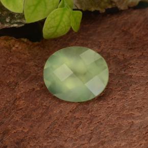 4.98캐럿 천연 그린 프레나이트, 타원형 컷, 12×10 mm, 투명한
