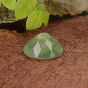 4.98캐럿 천연 그린 프레나이트, 타원형 컷, 12×10 mm, 투명한
