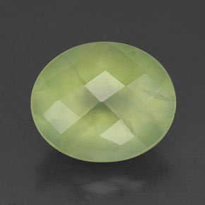 4.45캐럿 천연 그린 프레나이트, 투명한, 11.6×9.6 mm, 투명/반투명