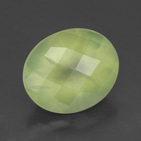 4.45캐럿 천연 그린 프레나이트, 투명한, 11.6×9.6 mm, 투명/반투명