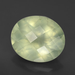 4.09캐럿 천연 그린 프레나이트, 투명한, 11.8×10 mm, 투명/반투명