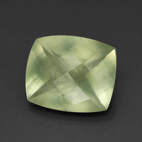 4.73캐럿 천연 그린 프레나이트, 투명한, 12×10 mm, 투명/반투명
