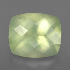 5.66캐럿 천연 그린 프레나이트, 투명한, 11.9×10.2 mm, 투명/반투명