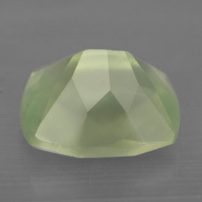 5.66캐럿 천연 그린 프레나이트, 투명한, 11.9×10.2 mm, 투명/반투명