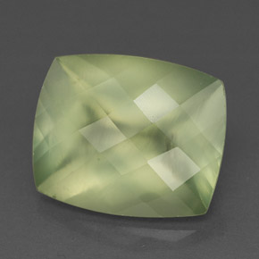 5.34캐럿 천연 그린 프레나이트, 투명한, 12×9.8 mm, 투명/반투명