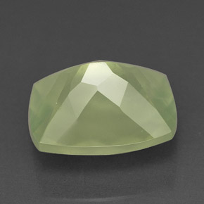 5.34캐럿 천연 그린 프레나이트, 투명한, 12×9.8 mm, 투명/반투명