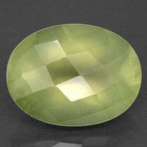 10.90캐럿 천연 그린 프레나이트, 투명한, 15.9×12 mm, 투명/반투명