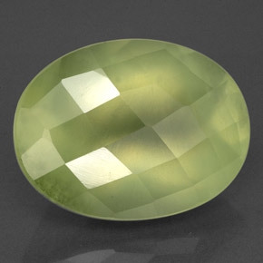 10.90캐럿 천연 그린 프레나이트, 투명한, 15.9×12 mm, 투명/반투명