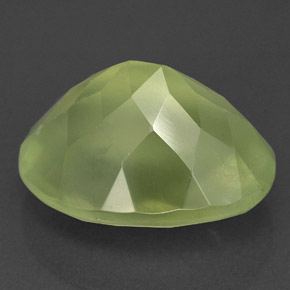 10.90캐럿 천연 그린 프레나이트, 투명한, 15.9×12 mm, 투명/반투명