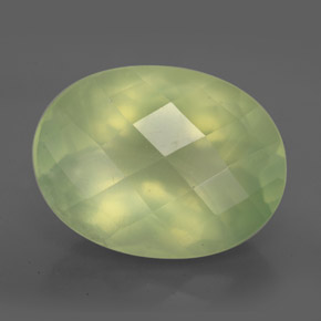 9.56캐럿 천연 그린 프레나이트, 투명한, 15.8×12.1 mm, 투명/반투명