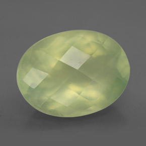 9.56캐럿 천연 그린 프레나이트, 투명한, 15.8×12.1 mm, 투명/반투명