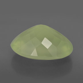 9.56캐럿 천연 그린 프레나이트, 투명한, 15.8×12.1 mm, 투명/반투명