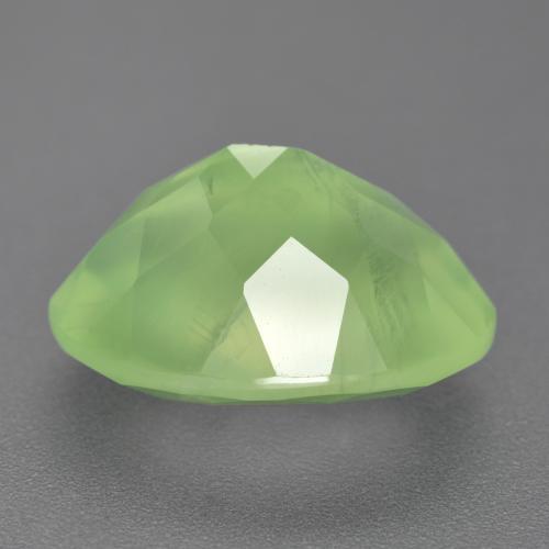 10.27캐럿 천연 미디엄 그린 프레나이트, 타원형 컷, 16×11.9 mm, 투명한