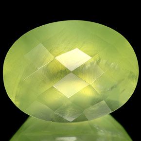 10.90캐럿 천연 그린 프레나이트, 투명한, 15.9×12 mm, 투명/반투명