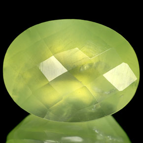 10.90캐럿 천연 그린 프레나이트, 투명한, 15.9×12 mm, 투명/반투명
