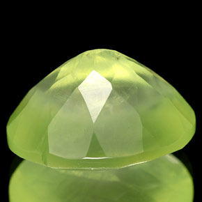 10.90캐럿 천연 그린 프레나이트, 투명한, 15.9×12 mm, 투명/반투명
